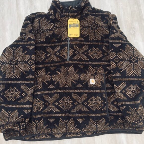CARHARTT Loose Fit Fleece Pullover Sweatshirt Black Multi 2X NWT - Picture 5 of 7